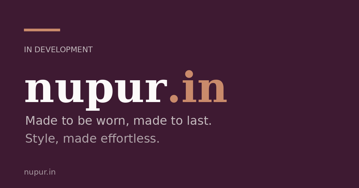 Link preview image for nupur.in